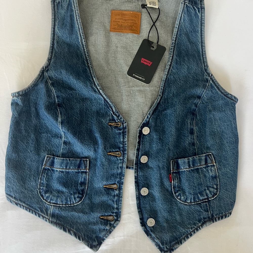 Levi's Blue Denim Vest